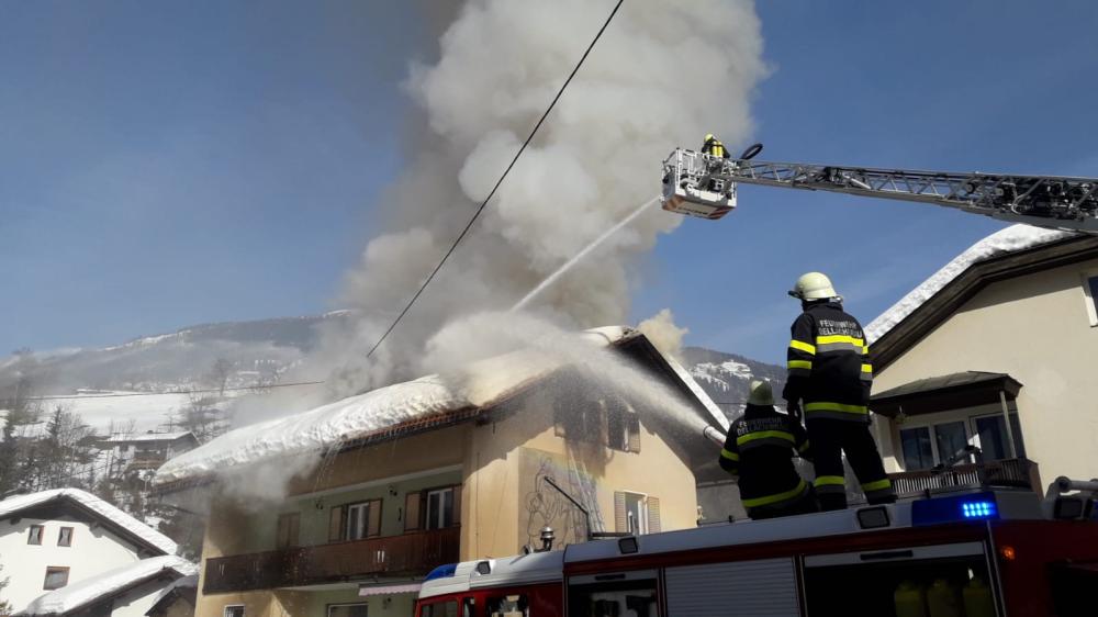 Dachstuhlbrand in Dellach/Drau