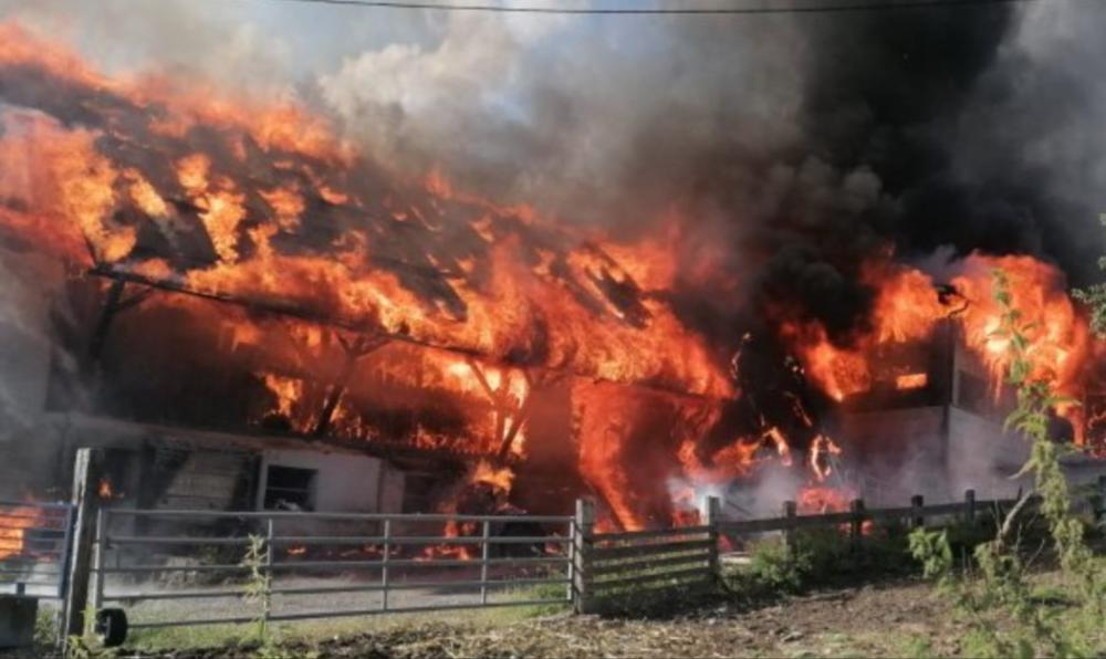 Wirtschaftsgebäude-Großbrand Rittersdorf